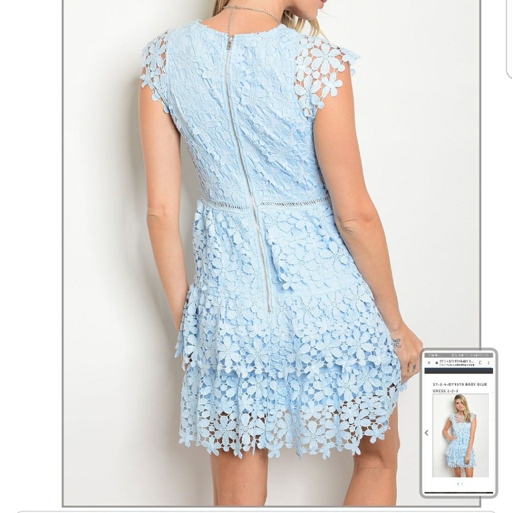 💦BABY BLUE DRESS - Picture 2 of 3
